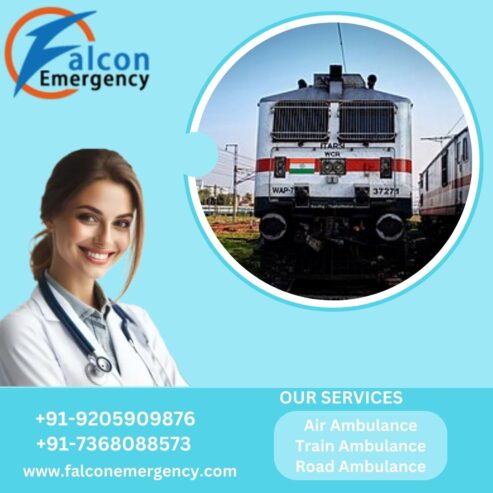 If you want a transfer of patients who need oxygen, book Falcon Train Ambulance in Mumbai