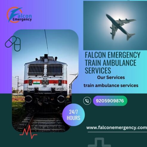 For Transferring Critical Patients Falcon Train Ambulance in Ranchi presents the best alternative