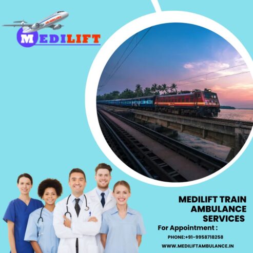 Medilift Train Ambulance in Bhopal Provides a Comfortable Medical Facility