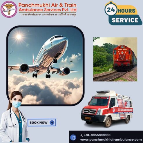 Use Panchmukhi Air and Train Ambulance Services in Guwahati with Expert Medical Crew