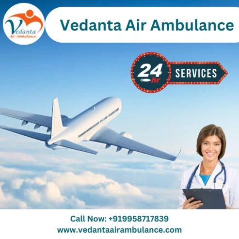 Vedanta Air Ambulance from Chennai with Matchless Medical Amenities