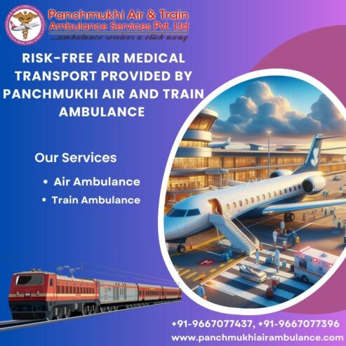 Hire at Affordable Price Panchmukhi Air Ambulance Services in Patna with Critical Care Facility