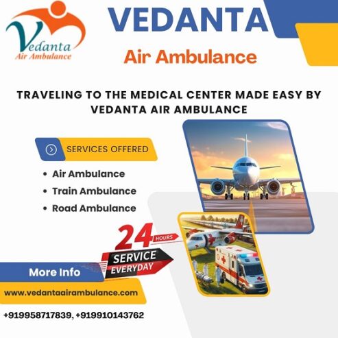 Book Vedanta Air Ambulance Service in Raipur for Reliable and Safely Patient Reallocation Service