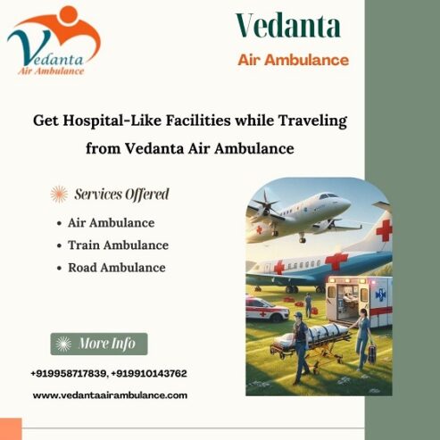 Book Vedanta Air Ambulance Service in Amritsar with Top-level Medical Service