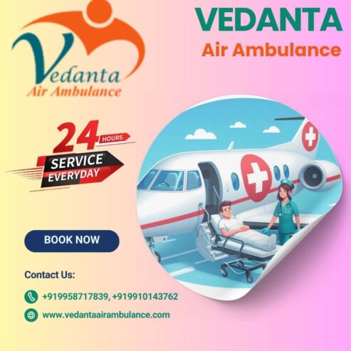 Take Vedanta Air Ambulance in Kolkata with Excellent Medical Treatment