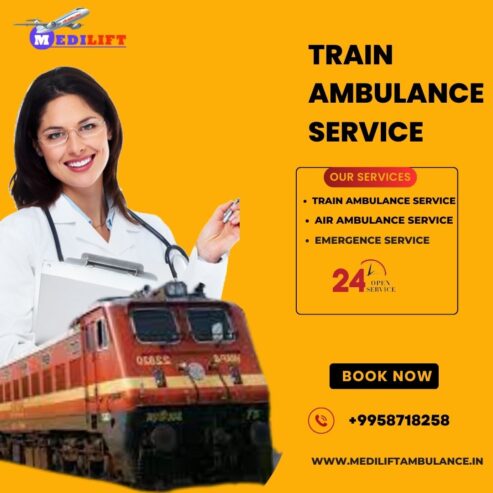 Medilift Train Ambulance in Nagpur offers assistance on a regular basis