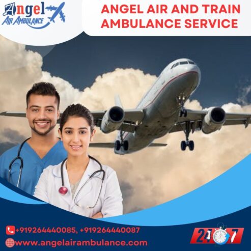 Book Angel Air and Train Ambulance Service in Srinagar with Medical Equipment