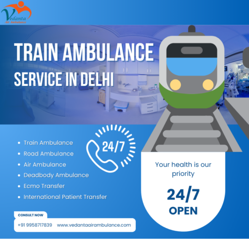 Best Train Ambulance Service in Delhi for Relocation