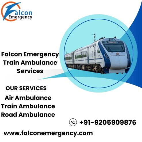 Falcon Emergency Train Ambulance service in Delhi has sophisticated live-saving Equipment