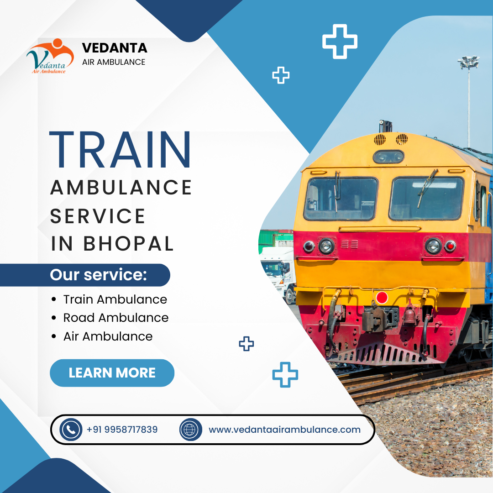 Train Ambulance Service in Bhopal with Safe Transportation