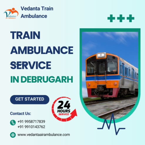 Train Ambulance Service in Debrugarh With Affordable Price