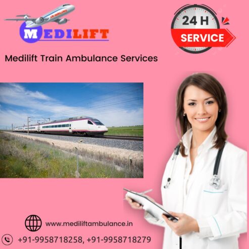 Book Medilift Train Ambulance Service in Bhopal for Seamless Transfer Service