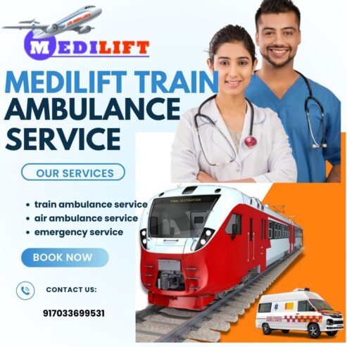 Book the Best Life Support Train Ambulance Service in Delhi in Just One Call