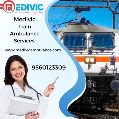 Hire Reliable Medivic Train Ambulance in Varanasi with Ventilator Setup