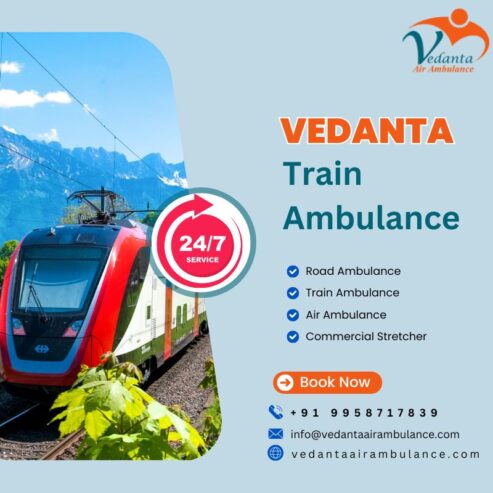 Book Vedanta Train Ambulance Service in Kerala for Critical Care