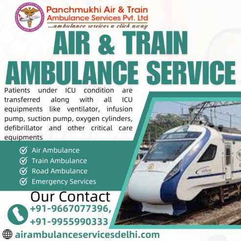 Avail The Cheap And Best Panchmukhi Train Ambulance in Pune With Modern Equipments