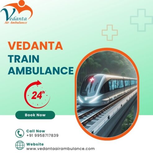 ICU-Equipped Train Ambulance Service in Patna by Vedanta