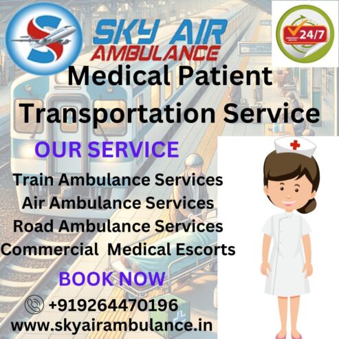 Sky Train Ambulance in Indore provides services in medical Time of Emergency