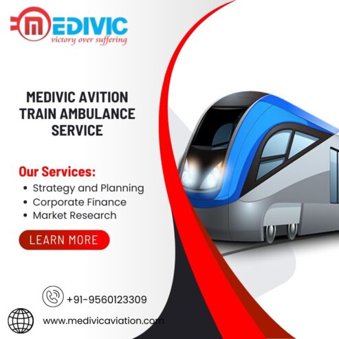 Medivic Aviation Train Ambulance Service in Patna transports sick patients from one cities to particular cities