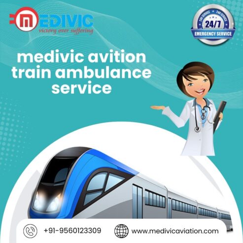 Medivic Aviation Train Ambulance Service in Guwahati provides the perfect combination of safety and patient