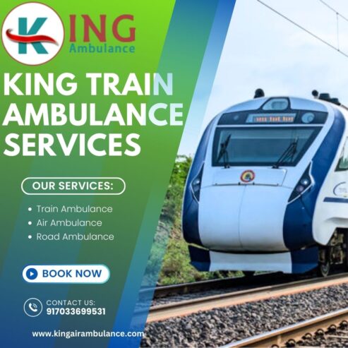 Choose world-class King Train Ambulance in Bangalore with Top-level Medical Equipment