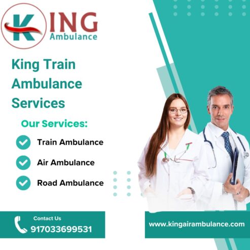 Select Top-grade King Train Ambulance in Mumbai for the advanced Ventilator setup