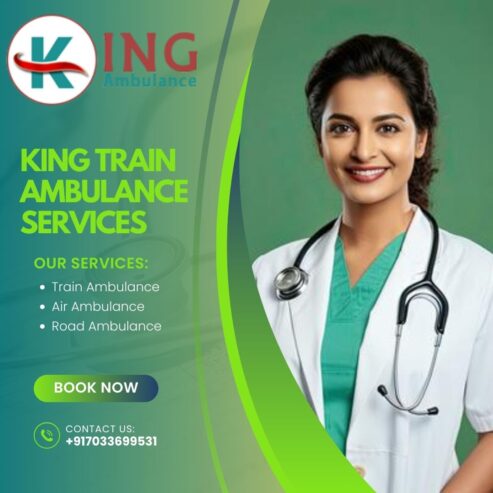 The King Train Ambulance in Kolkata provides the best way to transport patients