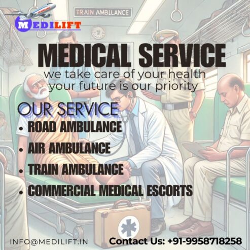 Medilift Train Ambulance in Ranchi Provides Trained Crews on its Trains