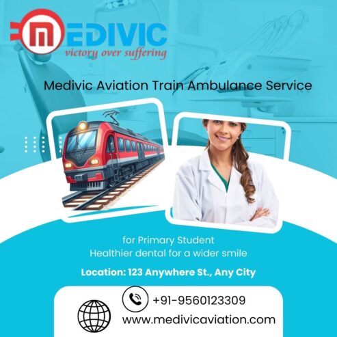 Medivac Aviation Train Ambulance in Allahabad to provide continuous care during journey