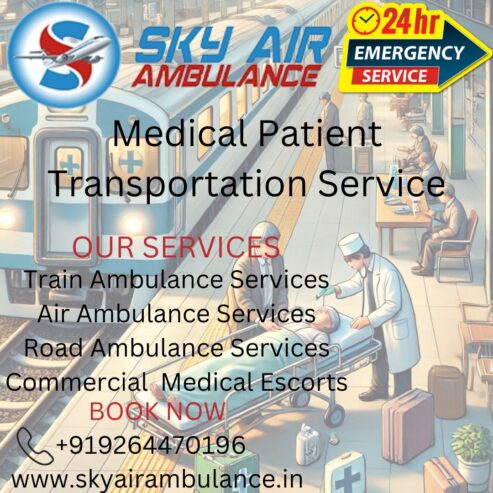 Sky Train Ambulance Service in Bhopal for a secure and swift transfer