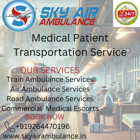 Sky Train Ambulance in Varanasi Comes with Top-Quality Medical Equipments