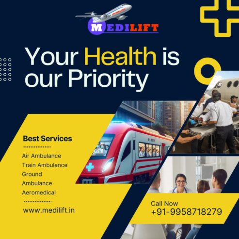 Book medilift train ambulance service in Vellore for emergency