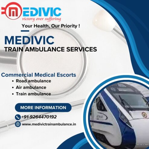 Book Medivic Train Ambulance Service from Ranchi with team of life saving doctors.